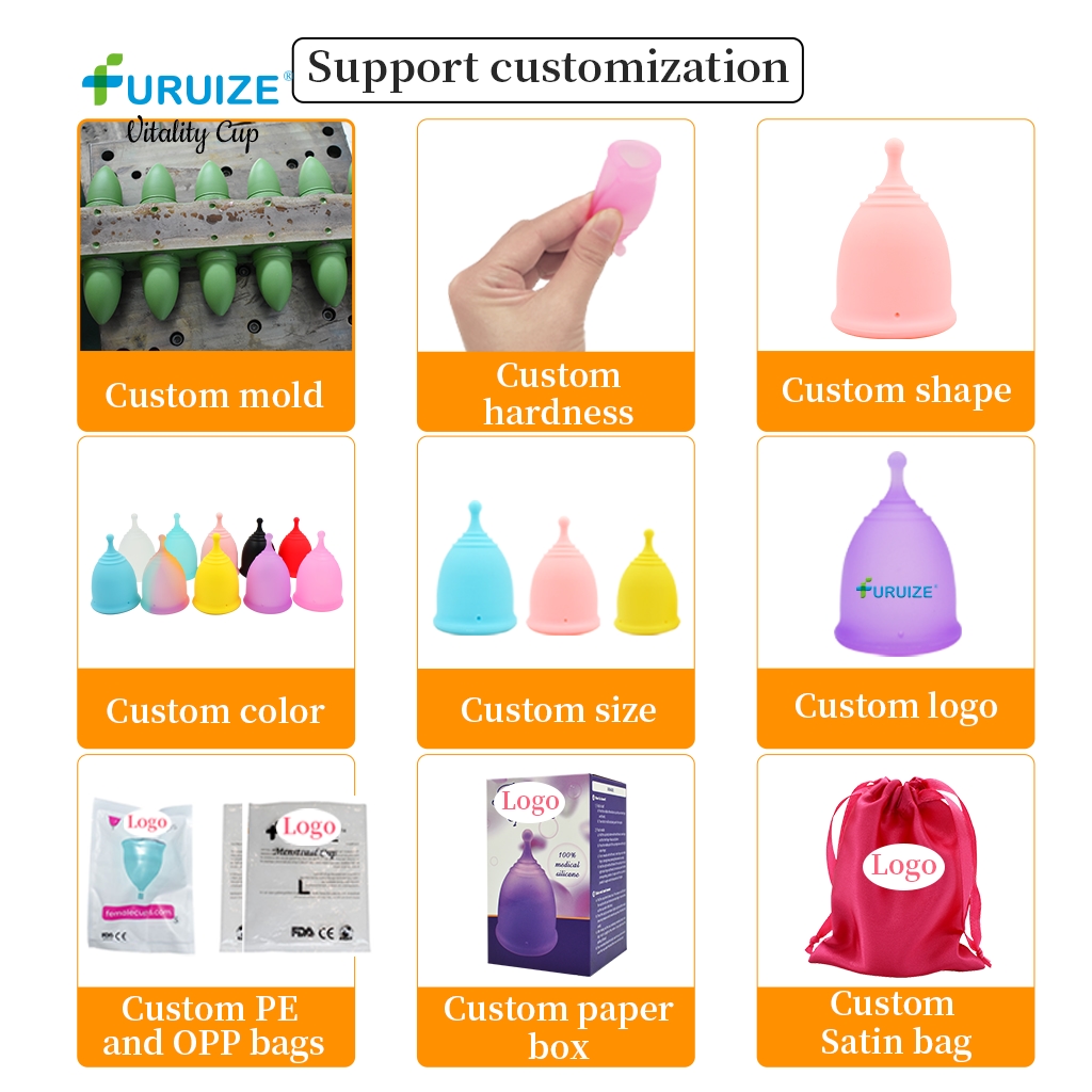 Retail-ready menstrual cup packaging meeting international shelf display and labeling standards
