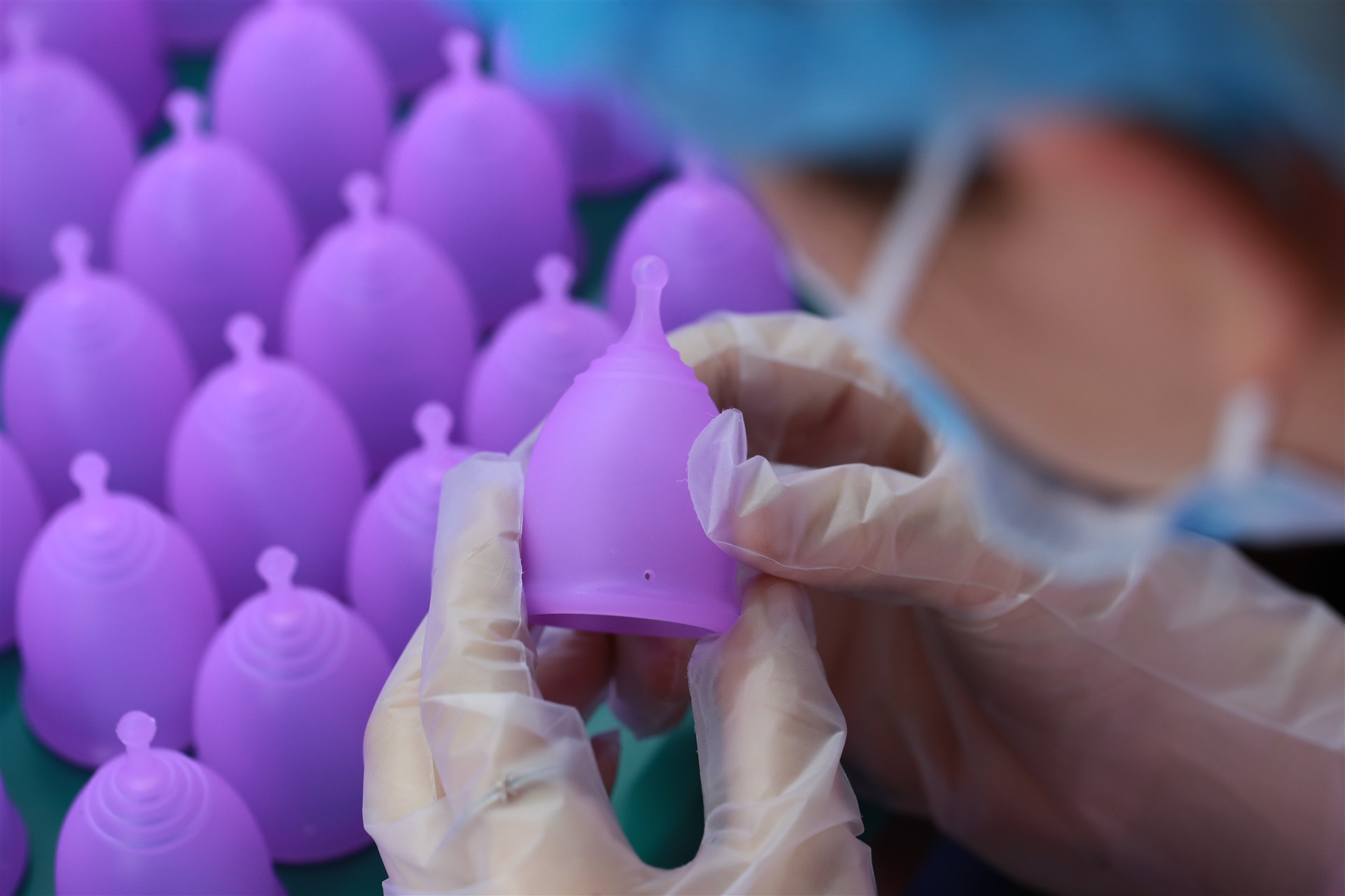 Incoming material inspection of platinum-cured LSR silicone drums in quarantine before production release
